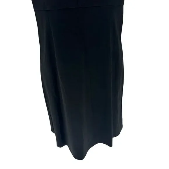 Jude Connally Dress Womens Medium Black Naomi Ponte Knit Sleeveless NEW $228